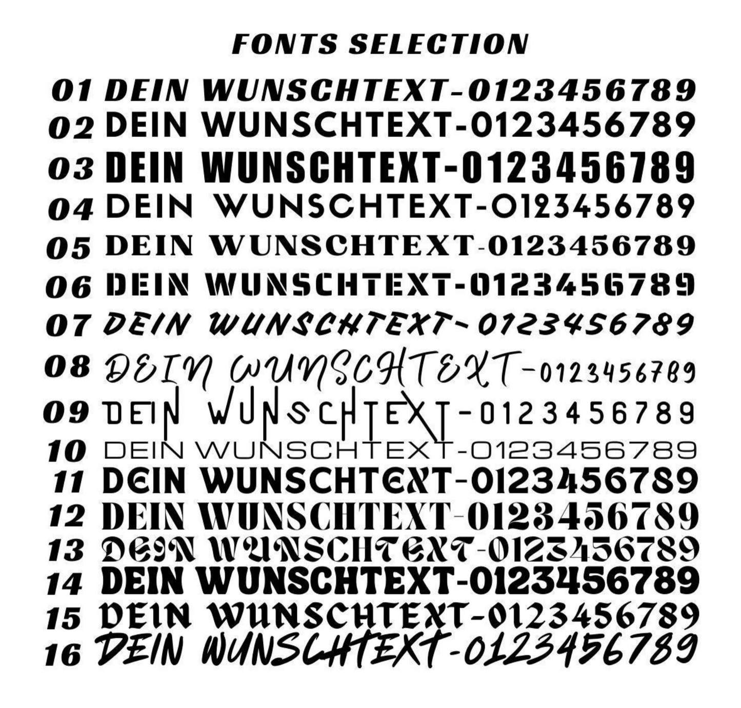 Custom text decal for car window / door