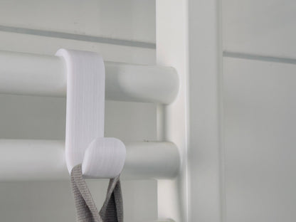 Towel hanger for bathroom radiator