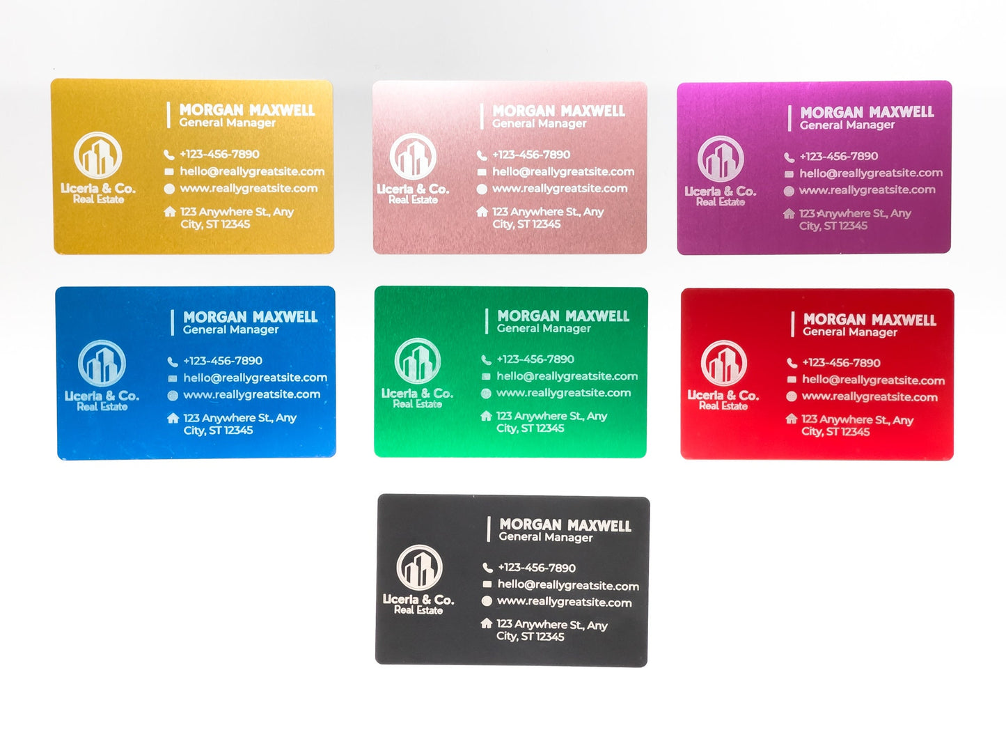 Aluminum Business Cards