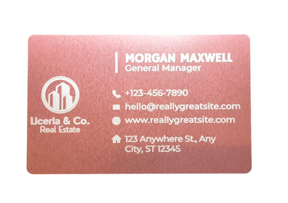 Aluminum Business Cards