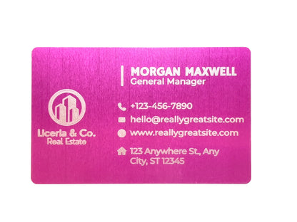 Aluminum Business Cards