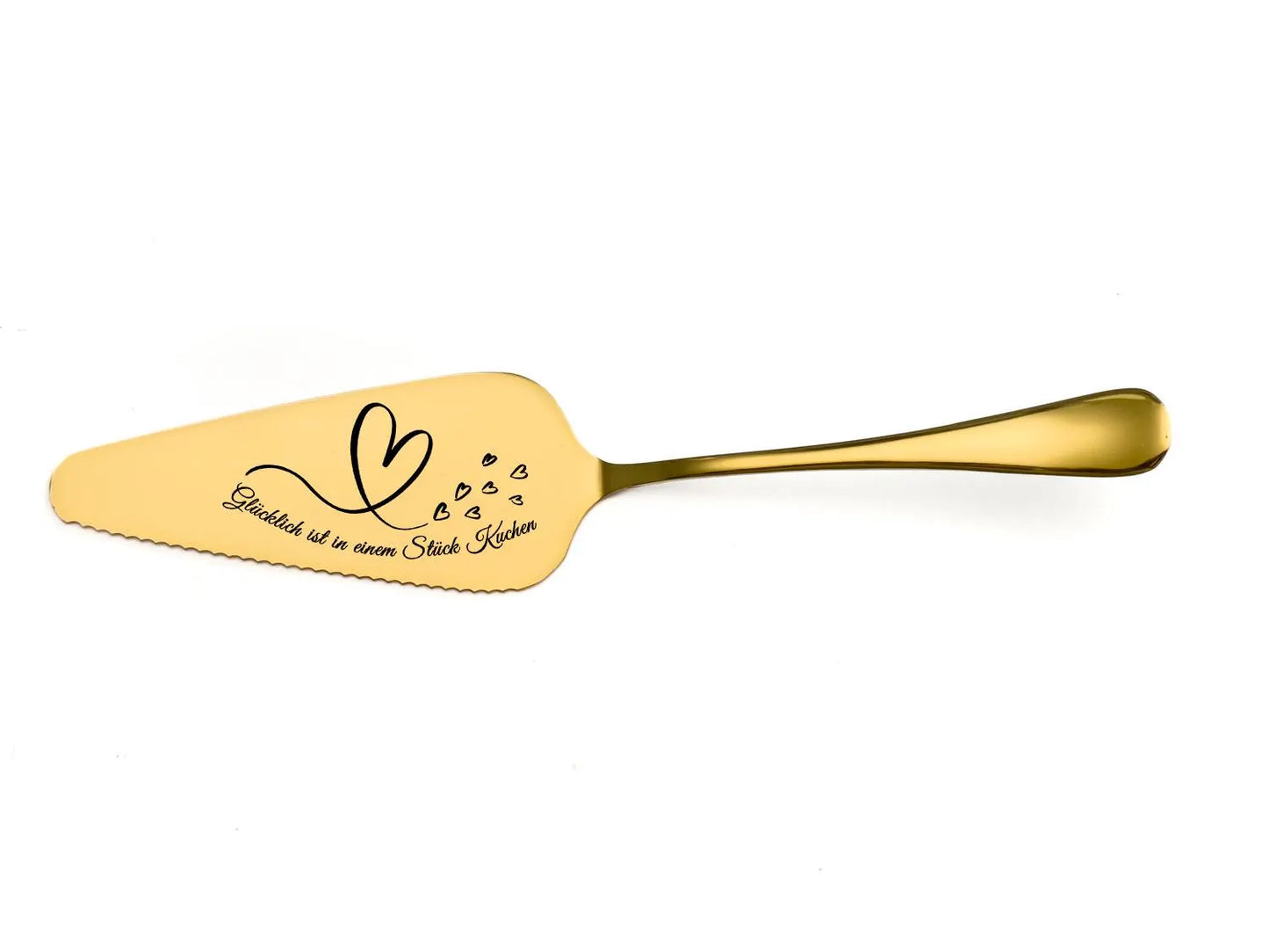 Personalized Cake Server Gold Set – Engraved Stainless Steel Wedding Gift