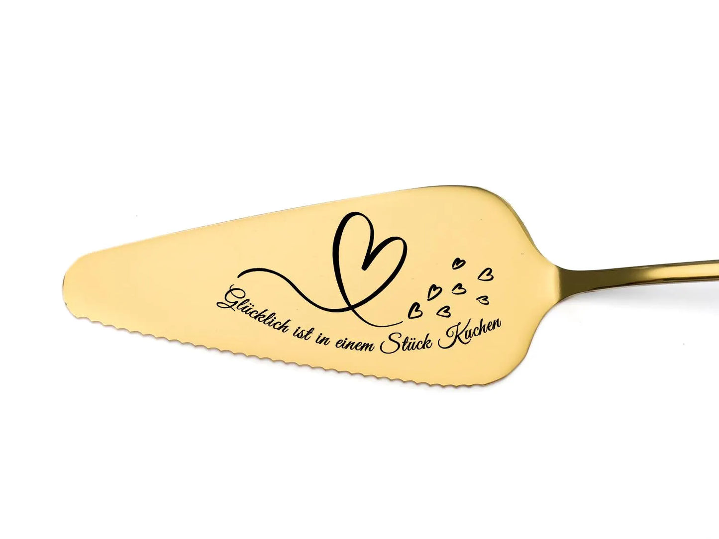 Personalized Cake Server Gold Set – Engraved Stainless Steel Wedding Gift