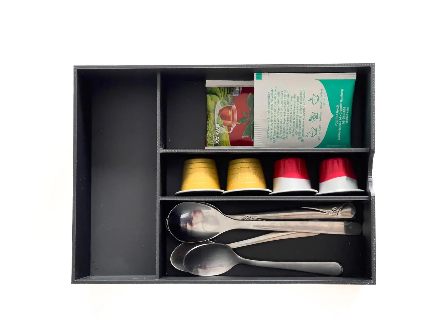 Coffee Machine Organizer Drawer – Under Machine Storage for Coffee Capsules, Tea & Accessories
