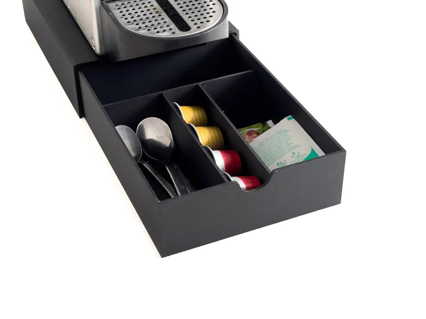 Coffee Machine Organizer Drawer – Under Machine Storage for Coffee Capsules, Tea & Accessories