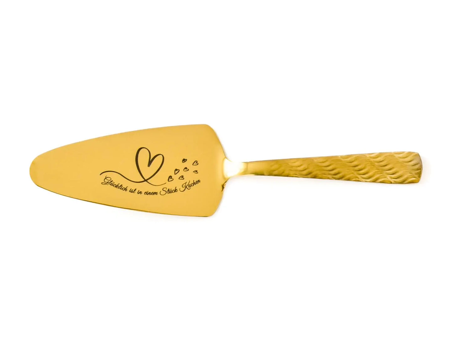 Personalized Cake Server Gold– Engraved Stainless Steel Wedding Gift