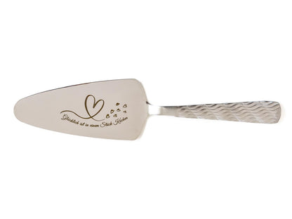 Personalized Cake Server Silver– Engraved Stainless Steel Wedding Gift