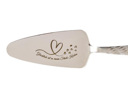 Personalized Cake Server Silver– Engraved Stainless Steel Wedding Gift