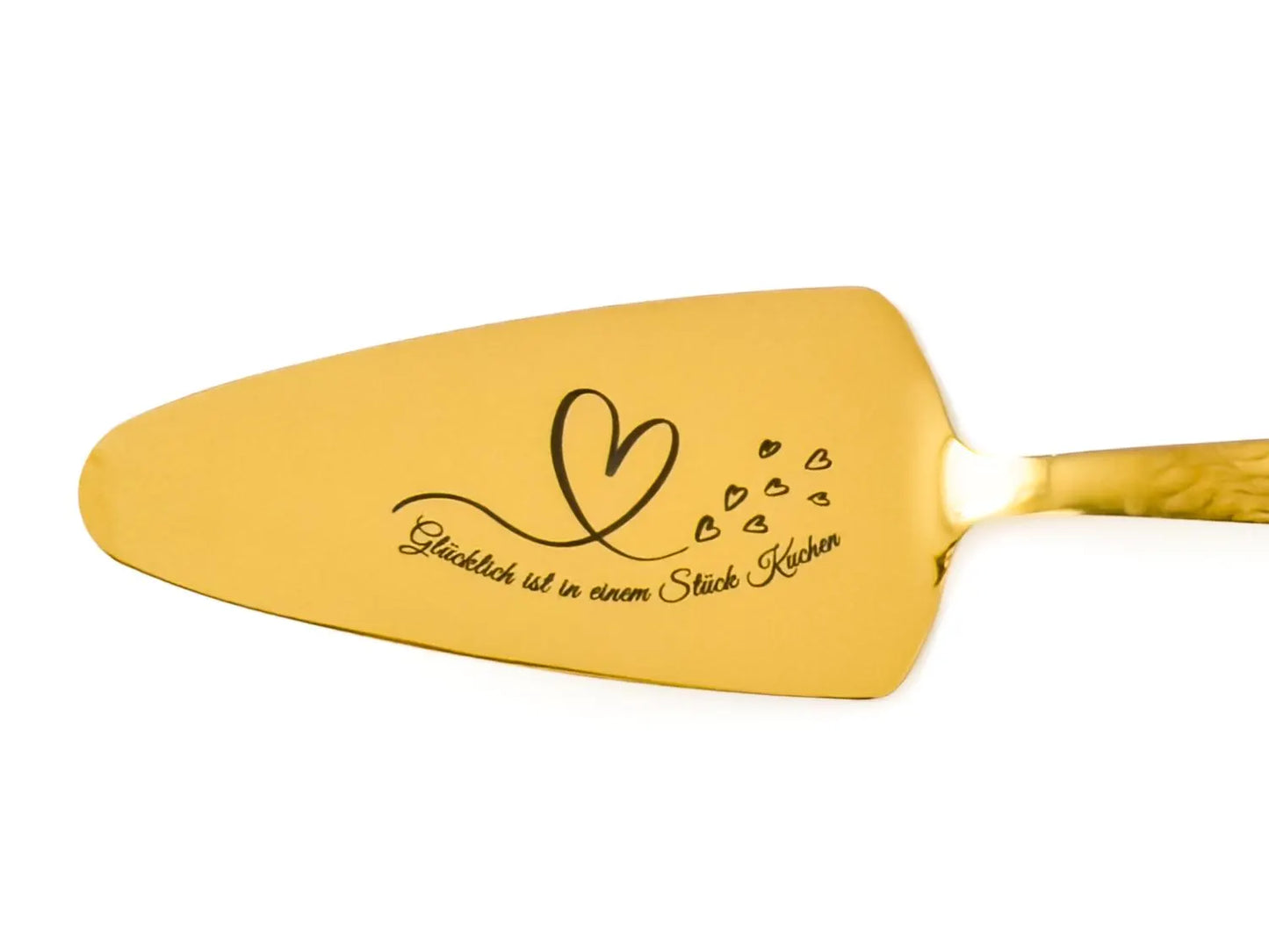 Personalized Cake Server Gold– Engraved Stainless Steel Wedding Gift