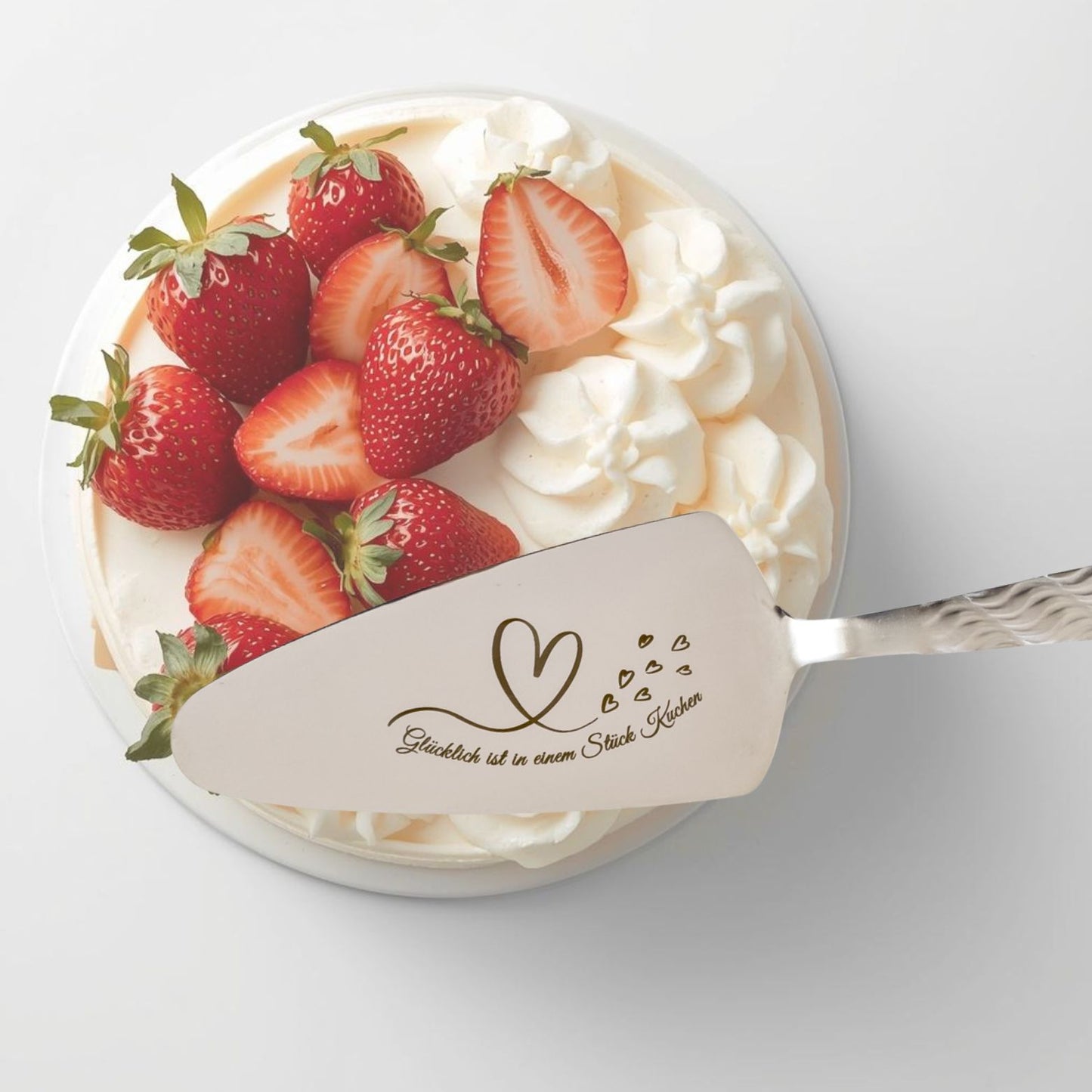 Personalized Cake Server Silver– Engraved Stainless Steel Wedding Gift