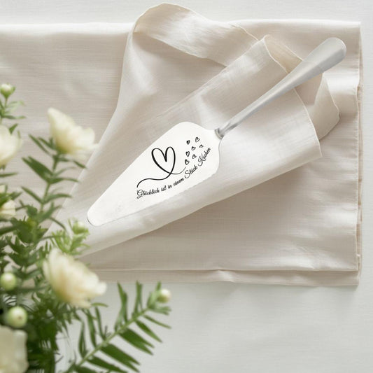 Personalized Cake Server Set – Engraved Stainless Steel Wedding Gift