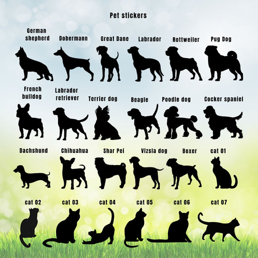 Pet stickers- dogs and cats