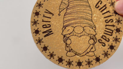 Christmas gnomes - Coffee coasters personalised