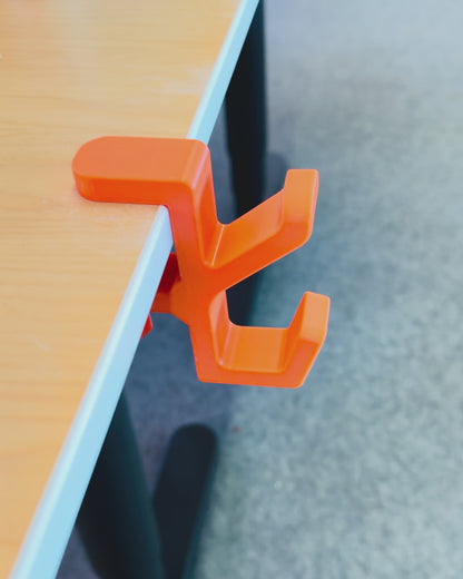 Desk Shelf Hook: 3D Printed Headphone & Backpack Hanger