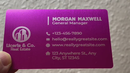 Aluminum Business Cards