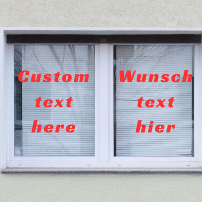 Custom Text- Window Door