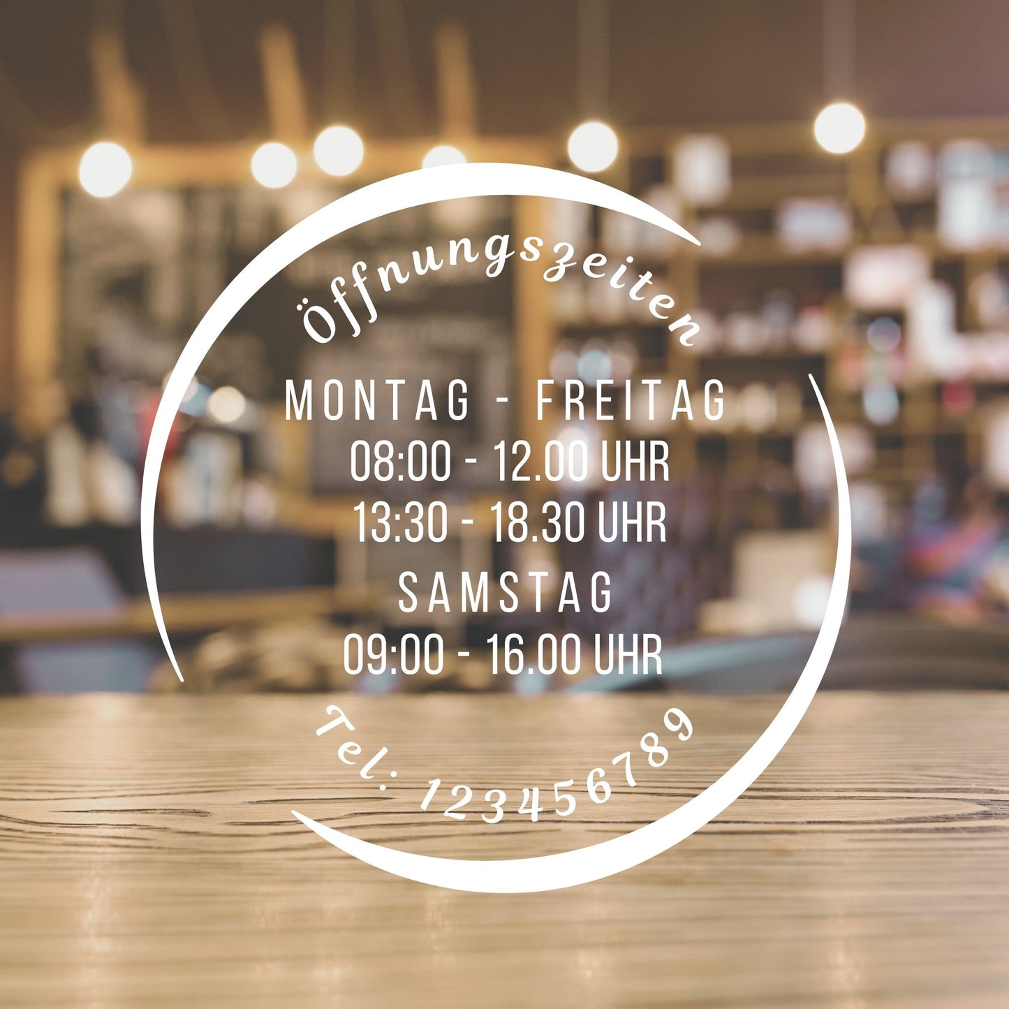 Opening hours shop